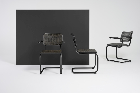 S 64 V Tubular steel classic cantilever chair Thonet