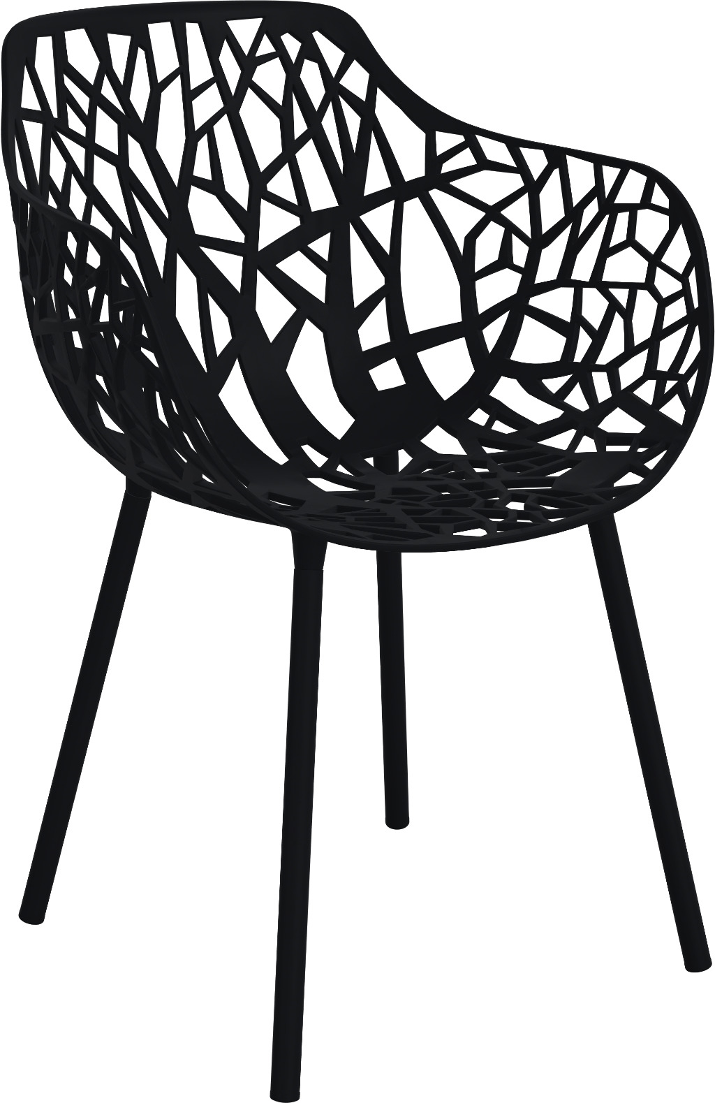 Forest Outdoor Armchair Fast black