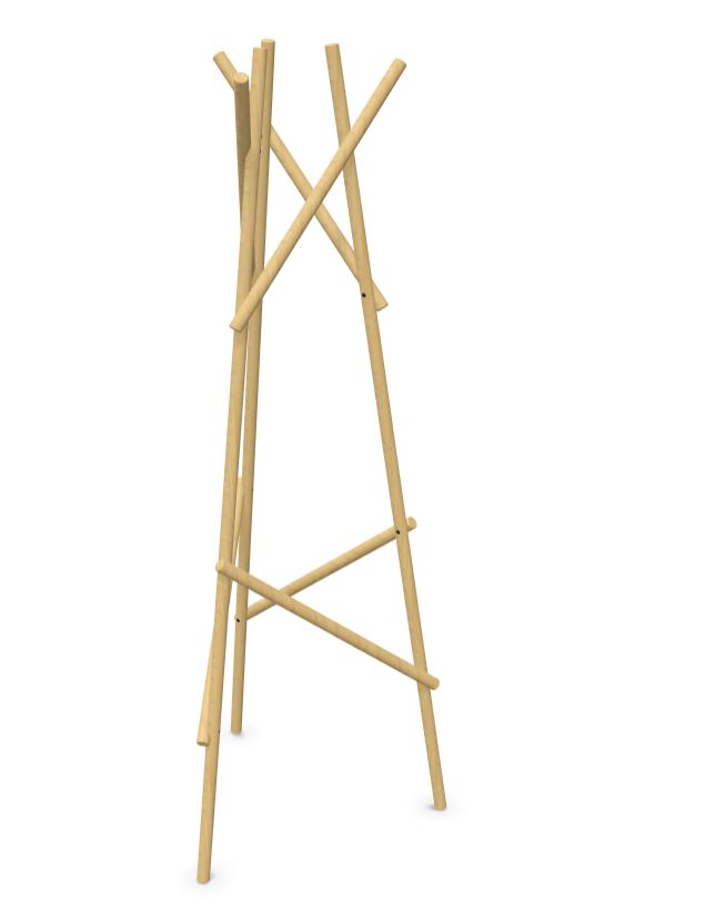Kendo Coat Rack Oak Nature Cascando 