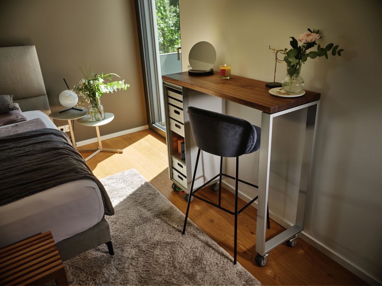 Hightable Tisch Janua silver Bordbar