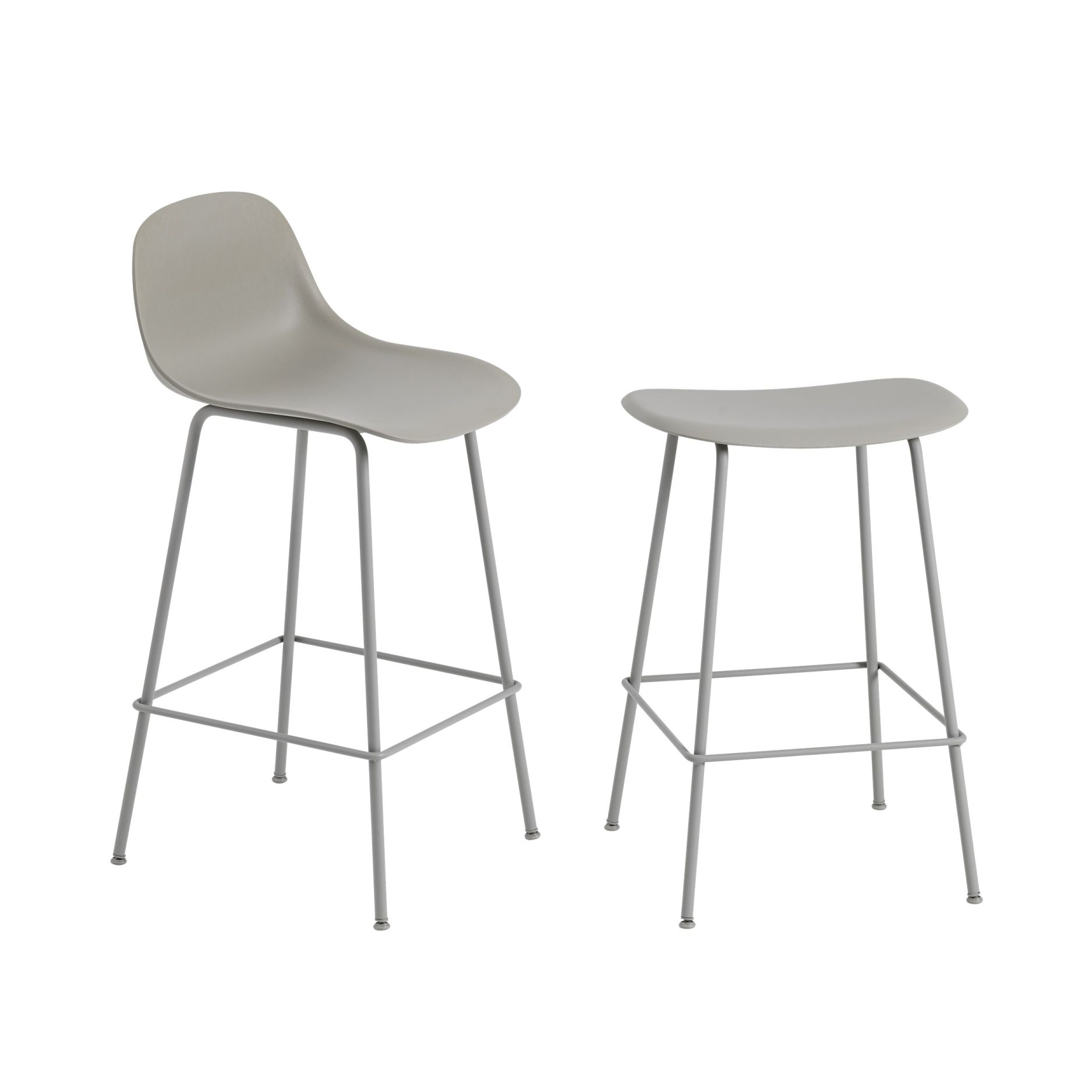 Fiber Counter Stool Bar Stool with Backrest H 65 cm Muuto