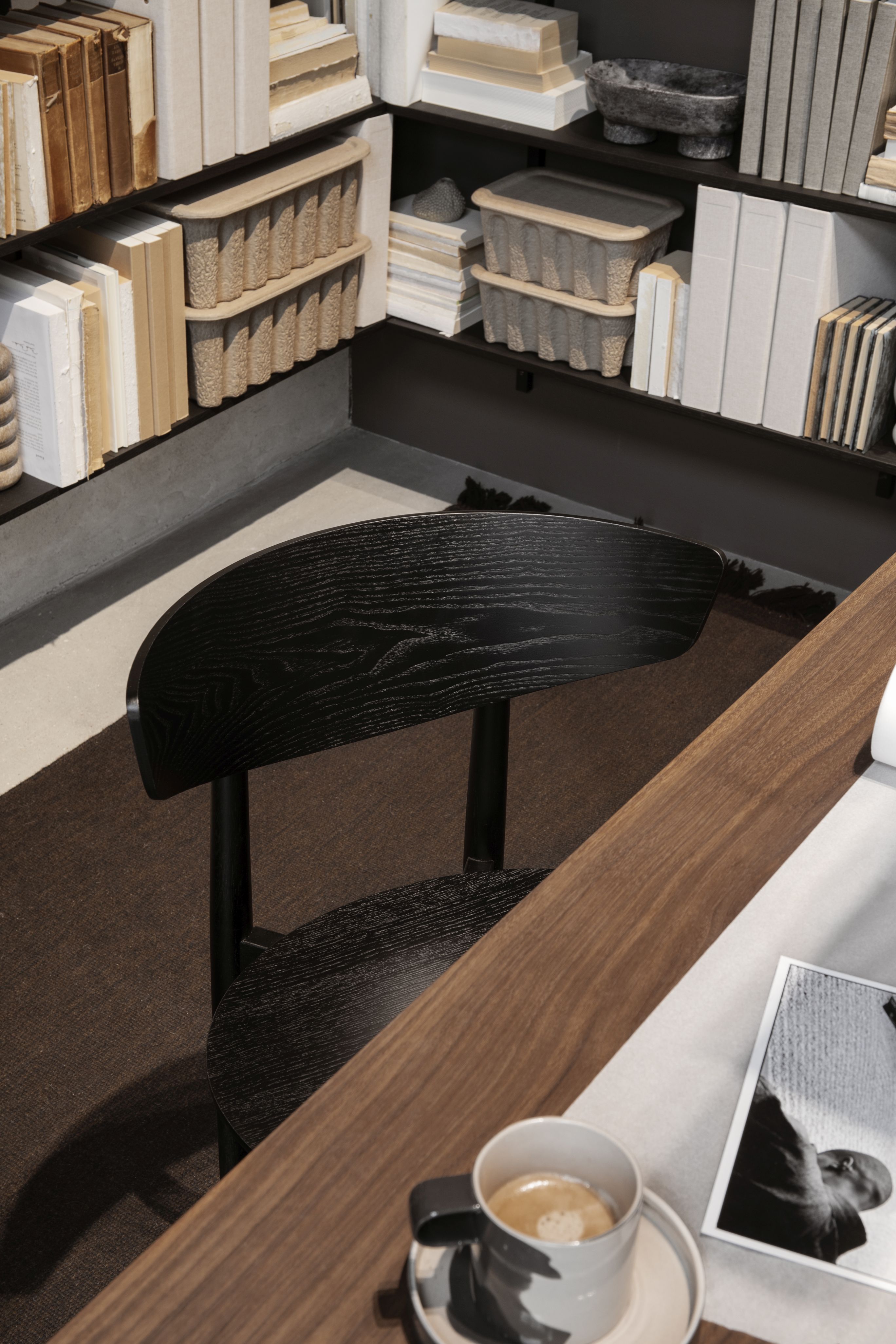 Herman Dining Chair with Wooden Frame Black Ferm Living Herman Dining Chair with Wooden Frame Black Ferm Living