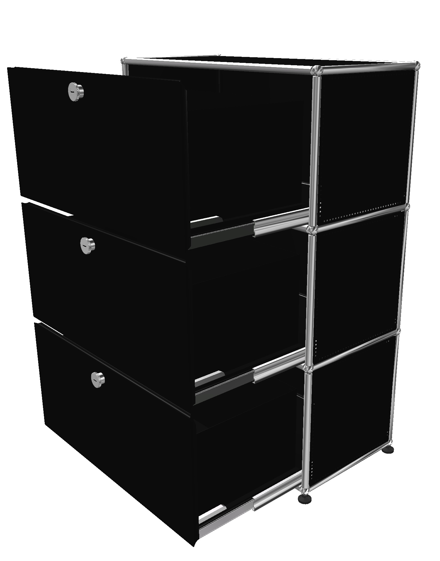 USM Haller Highboard 3 drawers Graphite black - FAST DELIVERY    