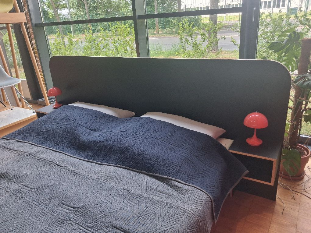 VALENTINA Bed 180x200 cm BLACK The whole life EXHIBIT PIECE