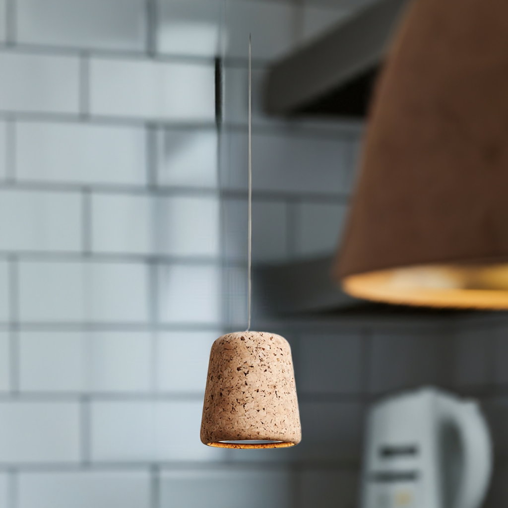 Material Pendant Lamp CORK NATURE / WHITE New Works SINGLE PIECES