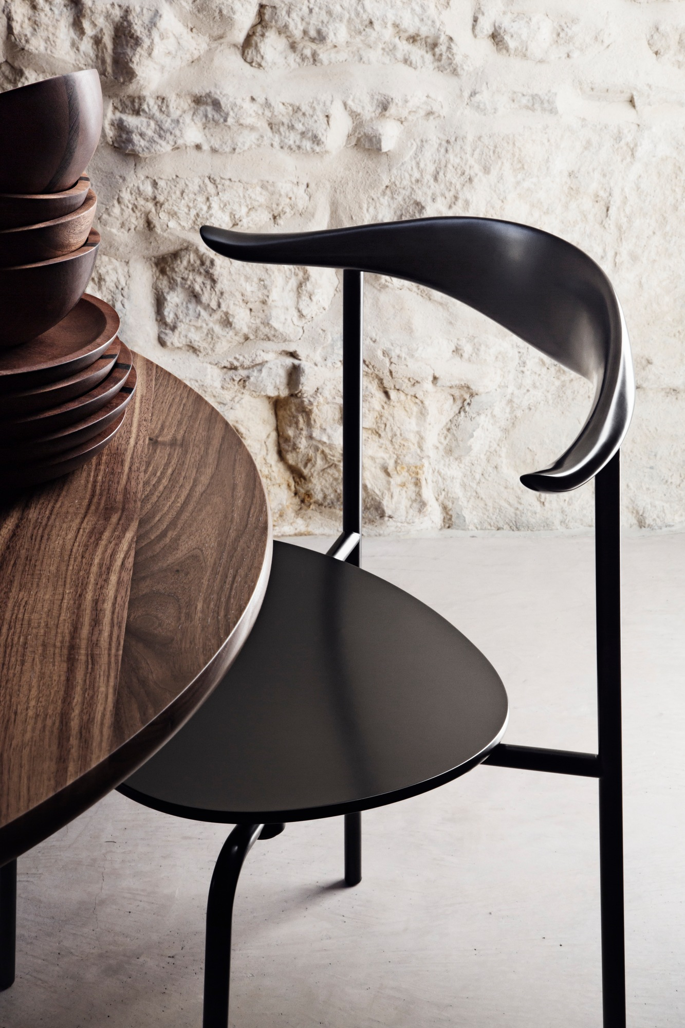 CH88T Chair frame steel black Carl Hansen &amp; Søn beech soaped