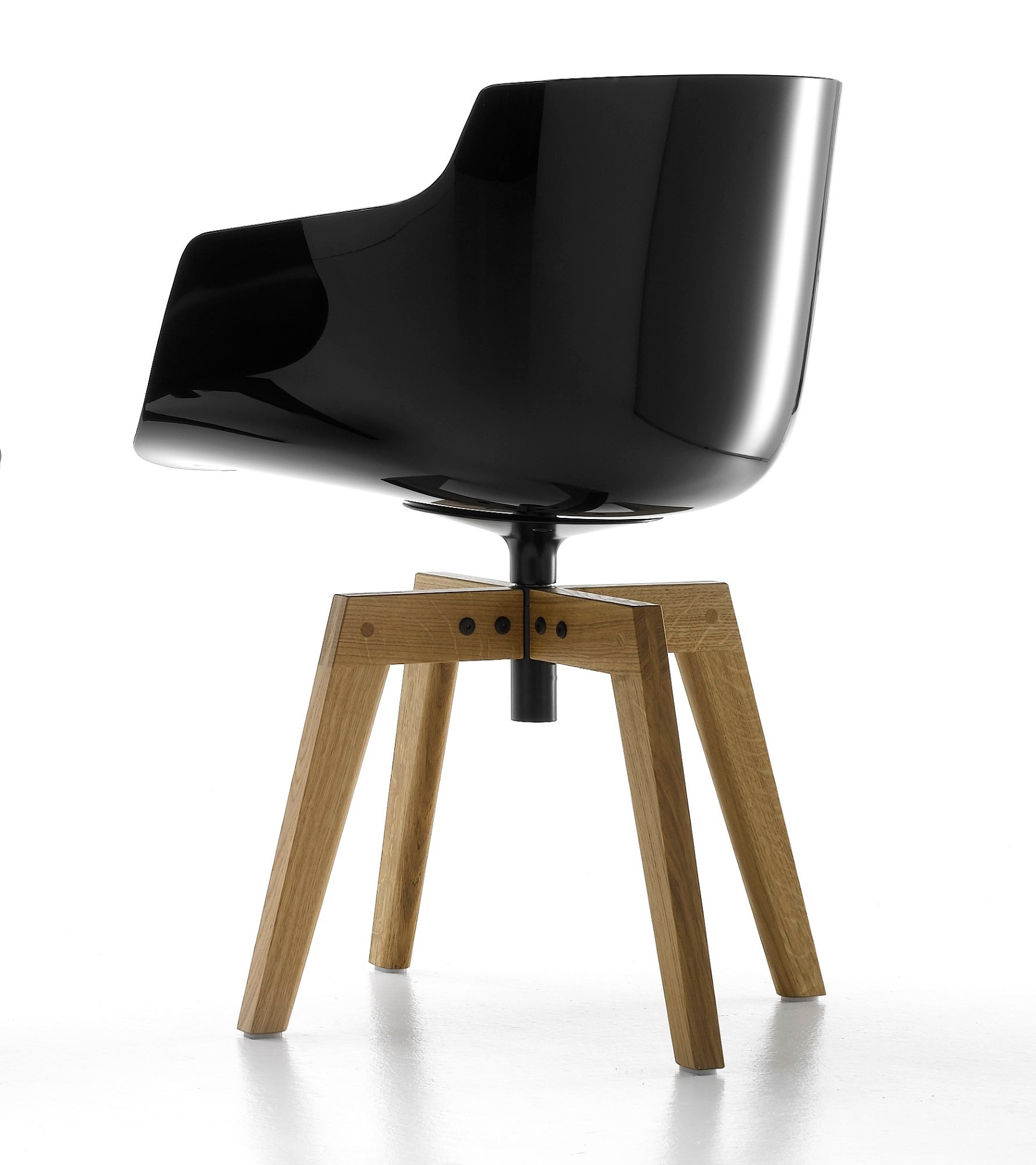 Flow Slim Armchair Oak MDF Italia-Black