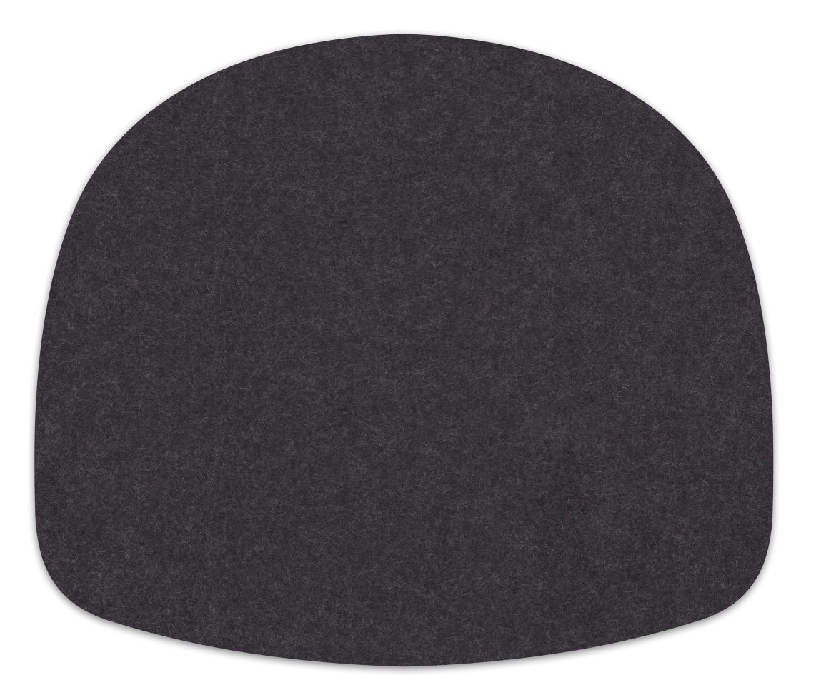Dunkelgraue Sitzauflage aus Filz für About A Stool, bequeme Stuhlauflage für besseren Sitzkomfort.