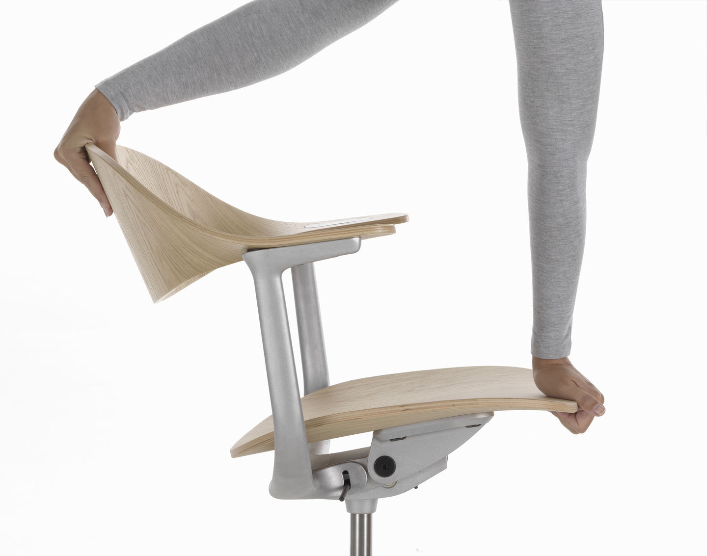 Mynt back and seat Plywood office swivel chair Vitra
