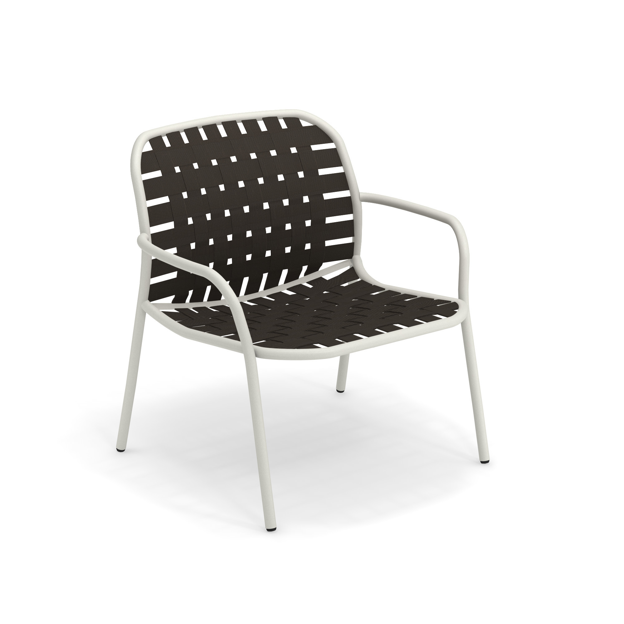Yard Lounge Chair Sessel Emu mattweiß - braun