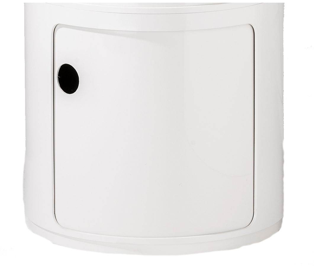 Componibili 4955 - round element high Kartell Silver