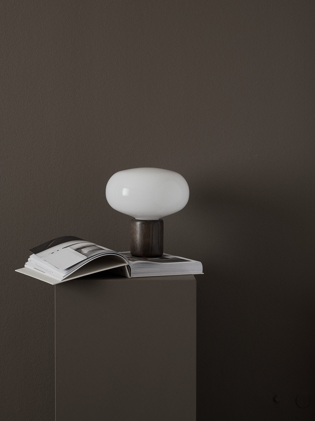 Karl-Johan Table lamp New Works oak / opal glass
