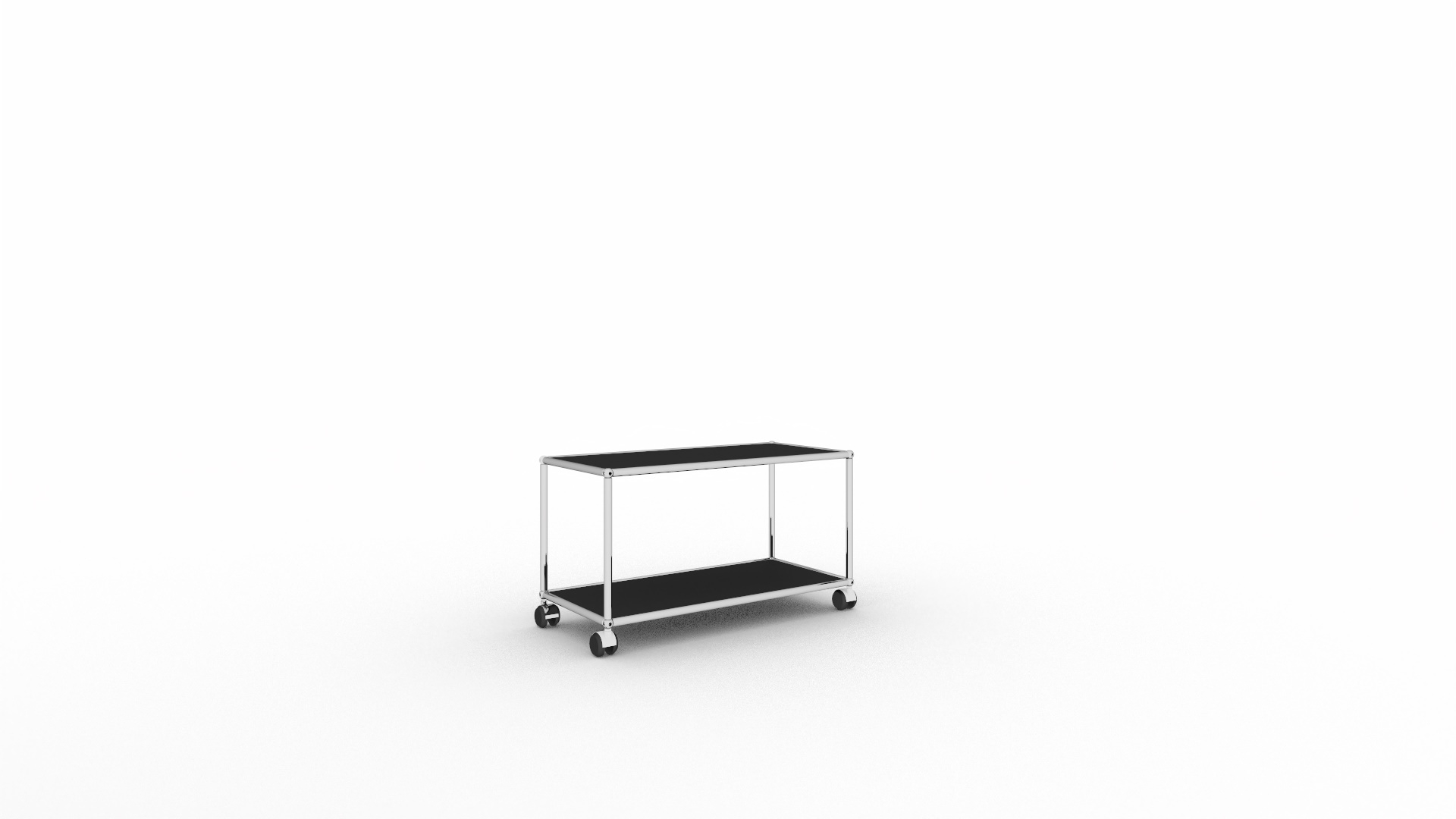 USM Haller TV Möbel mit Rollen enzianblau