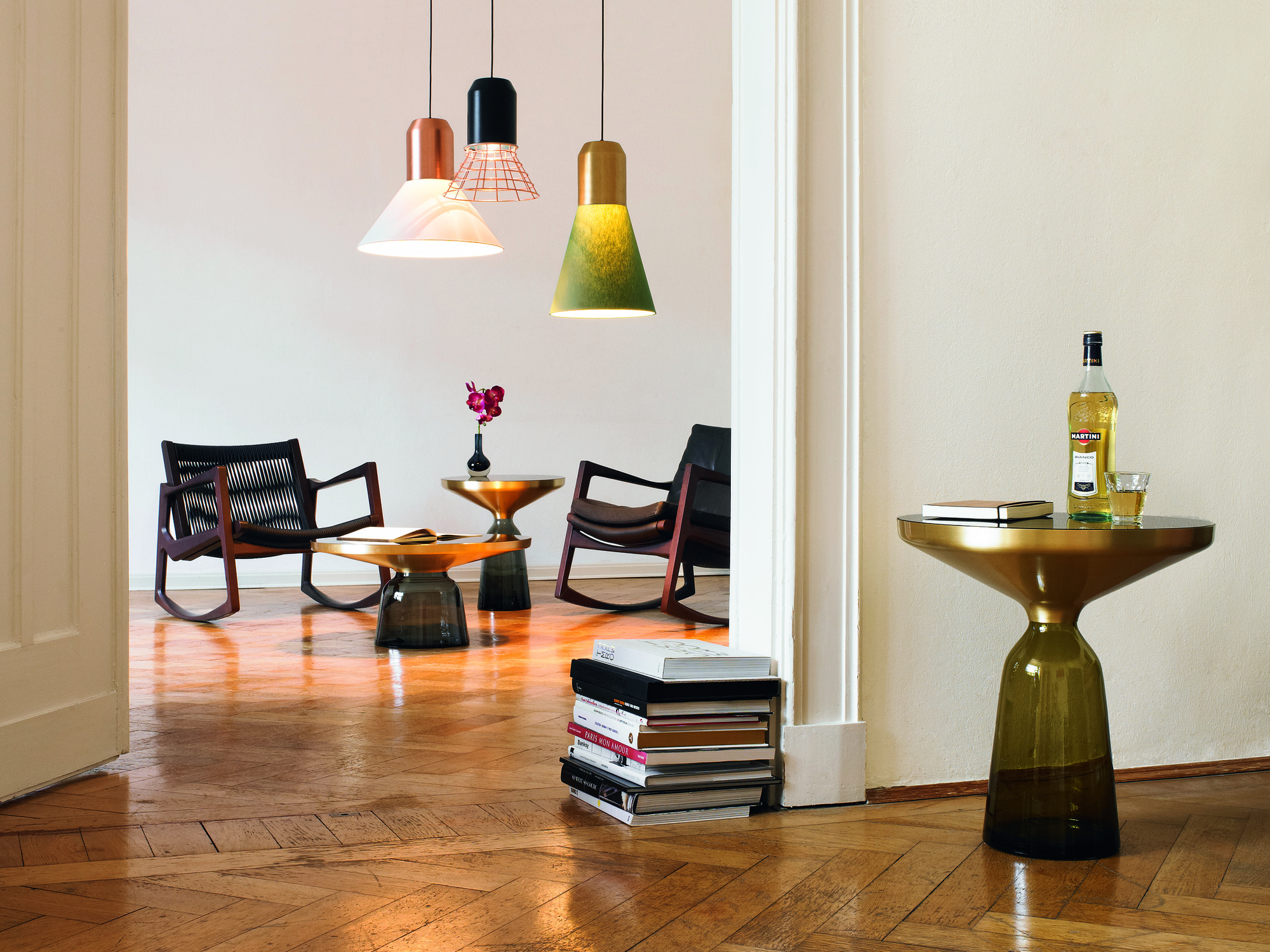 Bell Side Table ClassiCon Brass Citrine Yellow