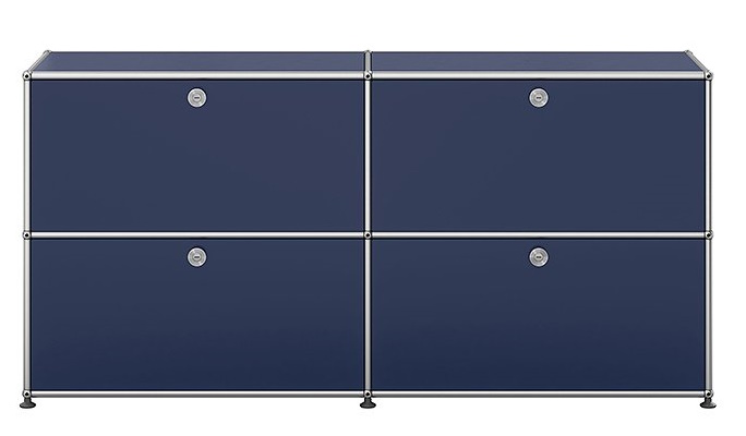 USM Haller Sideboard mit 4 Klapptüren – QUICK SHIP -stahlblau