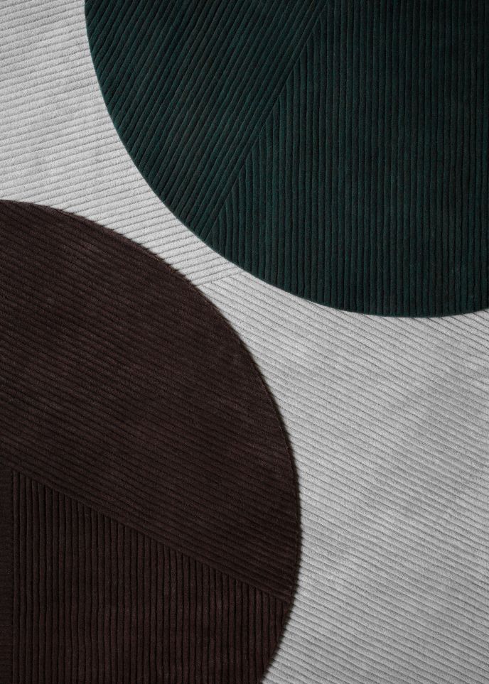Row Round Carpet Dark Brown Northern 