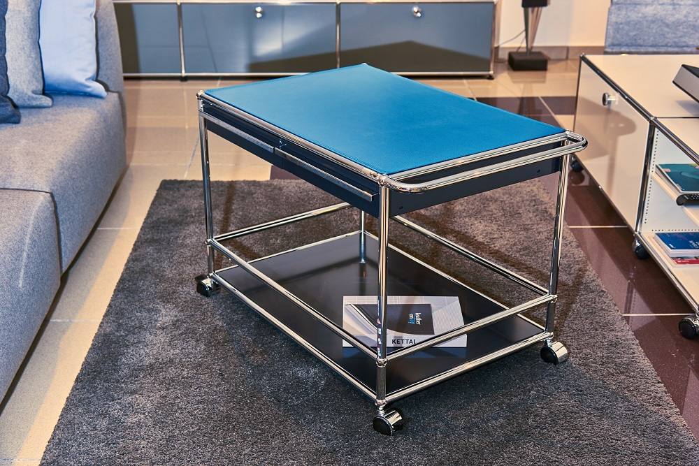 Leather cover for USM Serving trolley 75x50 cm Leather on Top