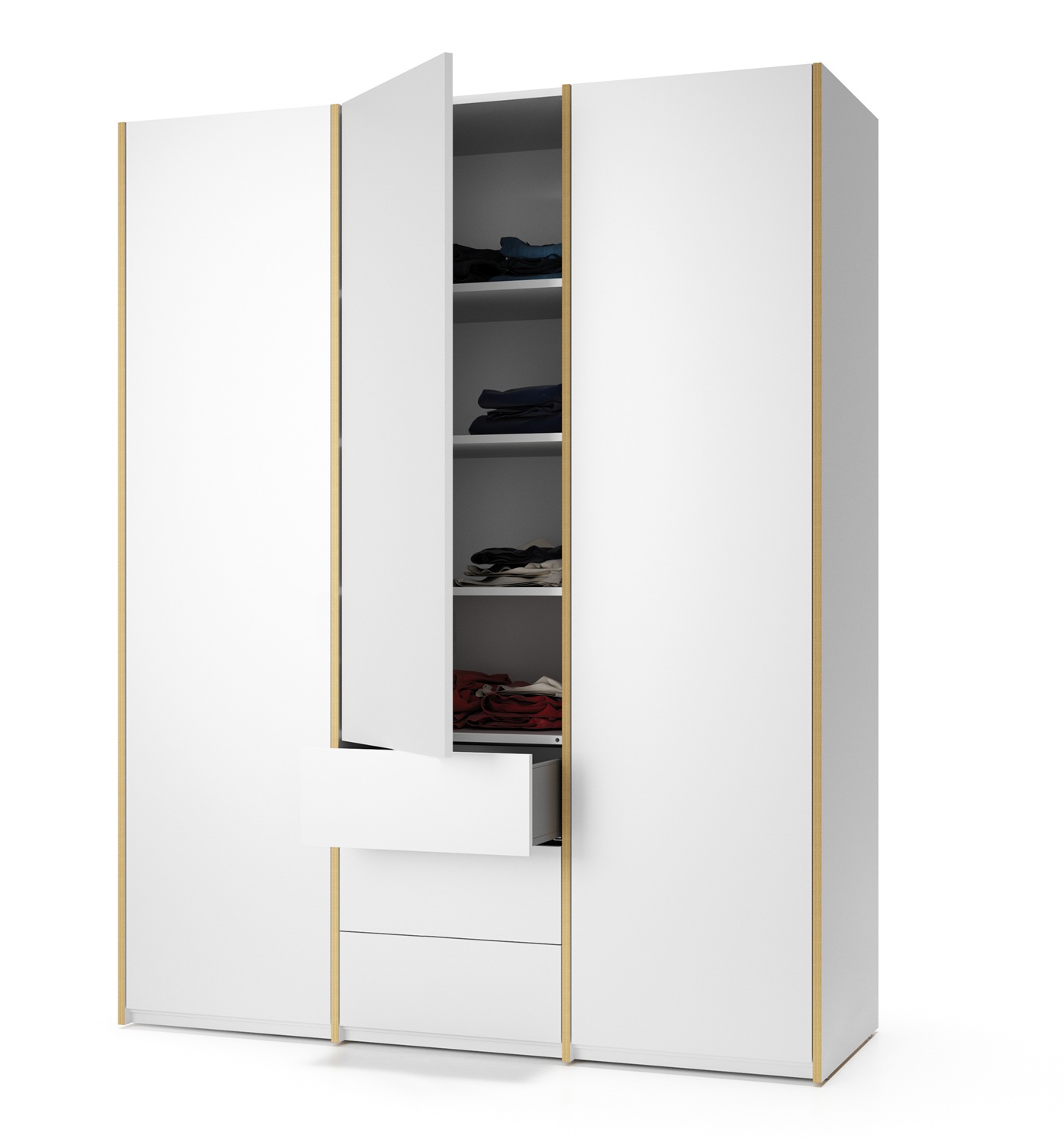 MODULAR PLUS wardrobe combination with 3 drawers Müller Möbelwerkstätten