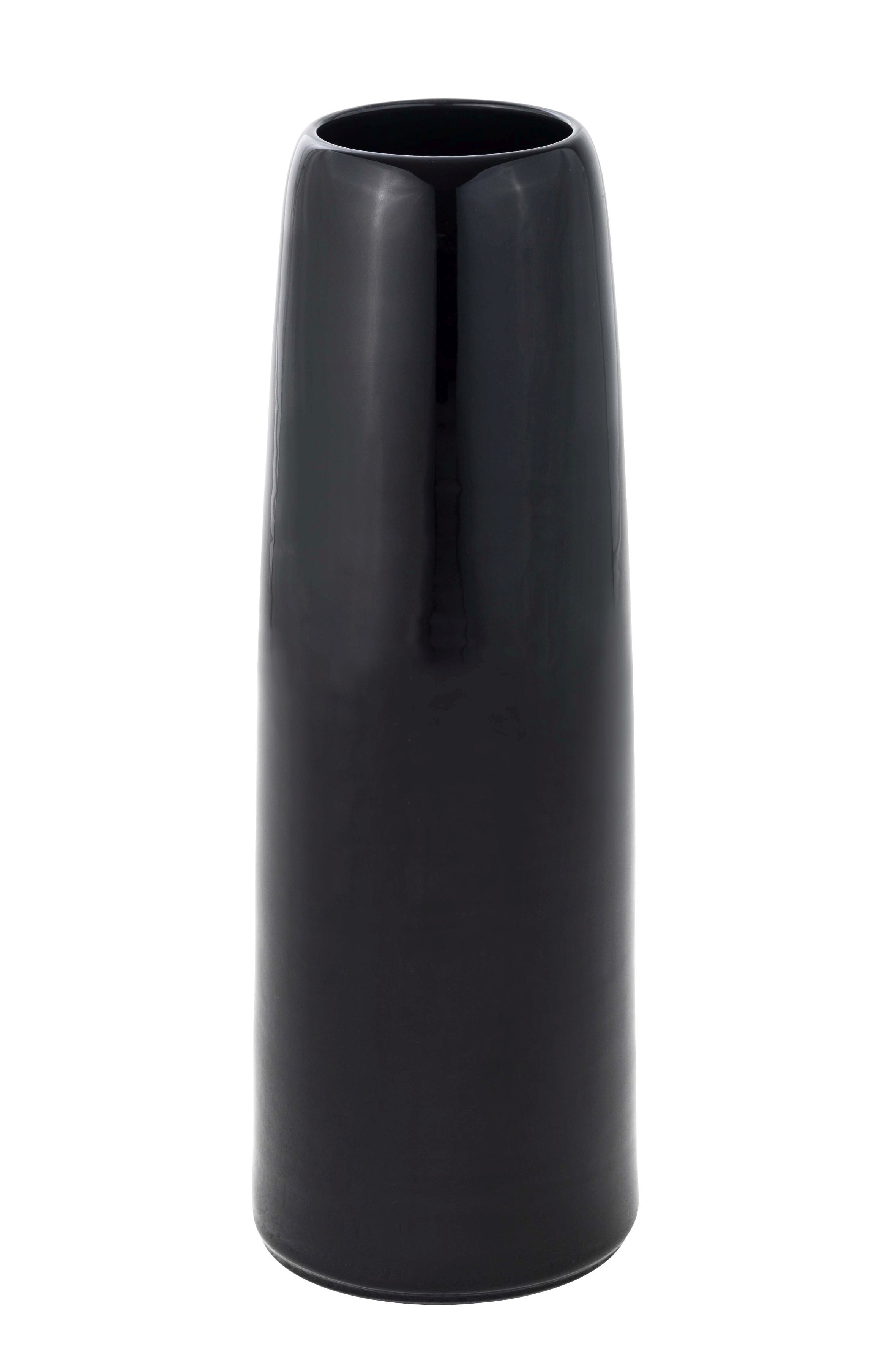 Schönbuch Carla Vase in Anthrazit: Moderne, zylindrische Design-Vase für Blumen und Dekoration.