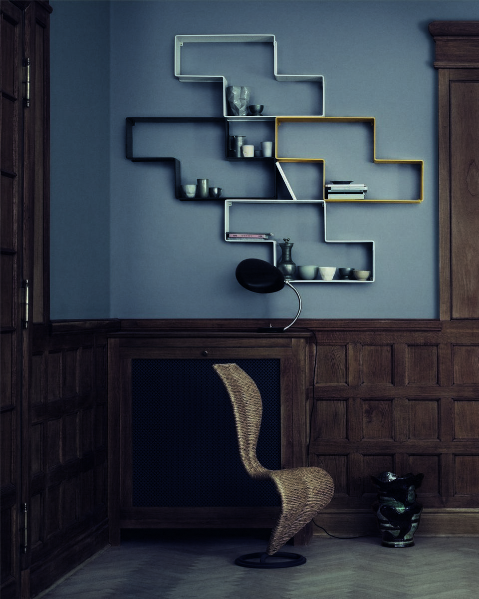 Mategot Dedal Bookshelf Gubi Cream white