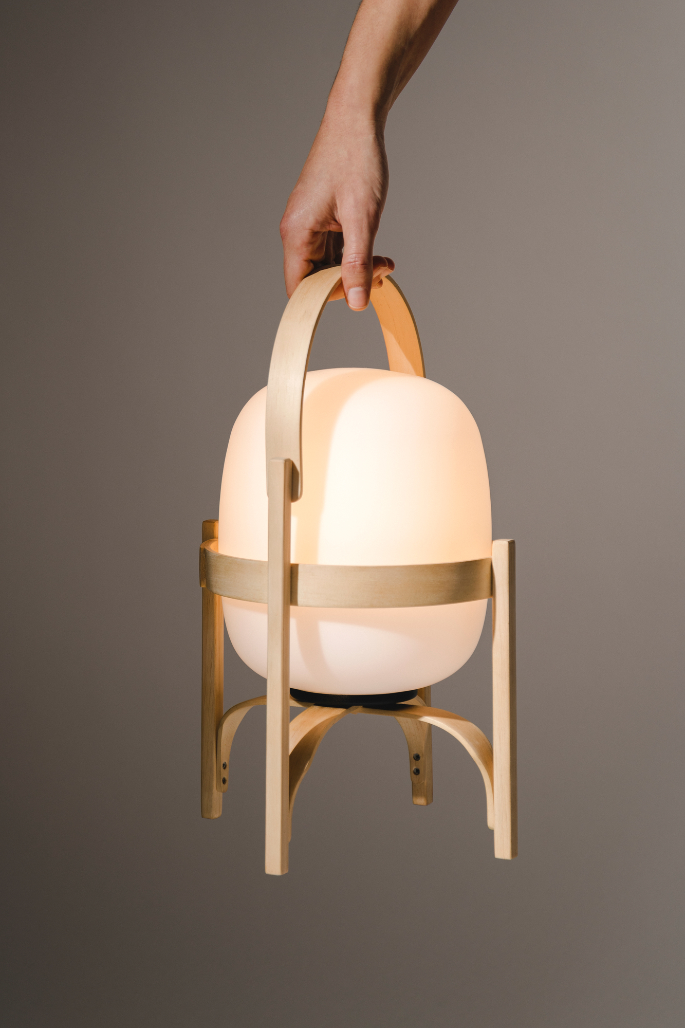 Cestita Table Lamp / Table Lantern Santa & Cole Opal Plastic Shade