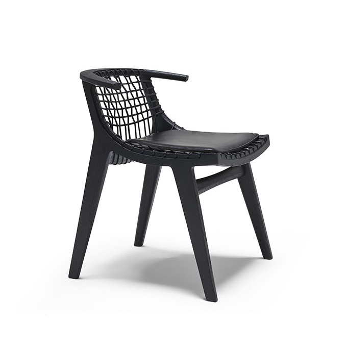 Klismos Chair black with Felt gliders Knoll International Klismos Chair black with Felt gliders Knoll International