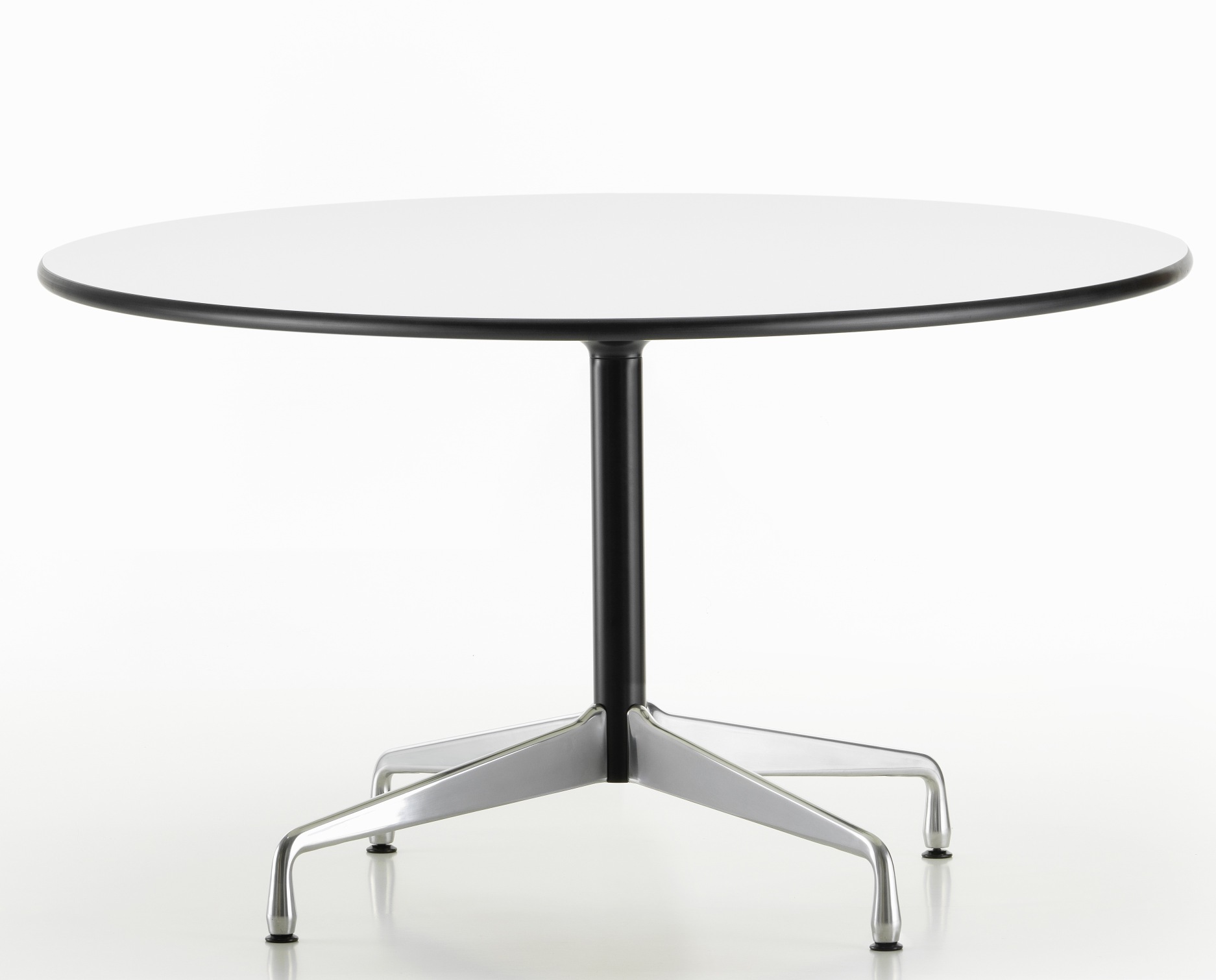 Eames Segmented Table Dining Round Dining Table HPL WHITE / POLISHED EXTENDED / BASIC DARK VITRA MÄNGELEXEMPLAR STANDING TUBE