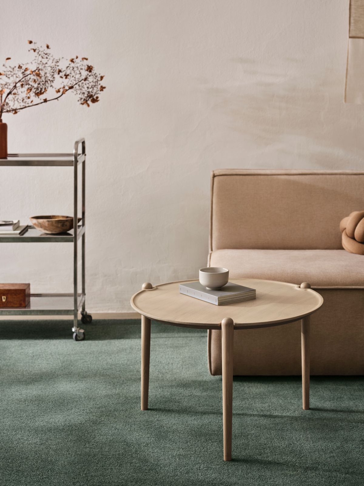 Aria Side table Low - Light Oak Design House Stockholm
