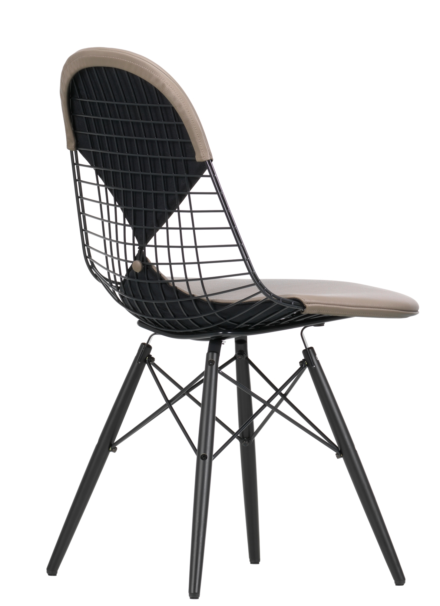 DKW-2 Wire Chair Chair with Seat and Back Upholstery Vitra