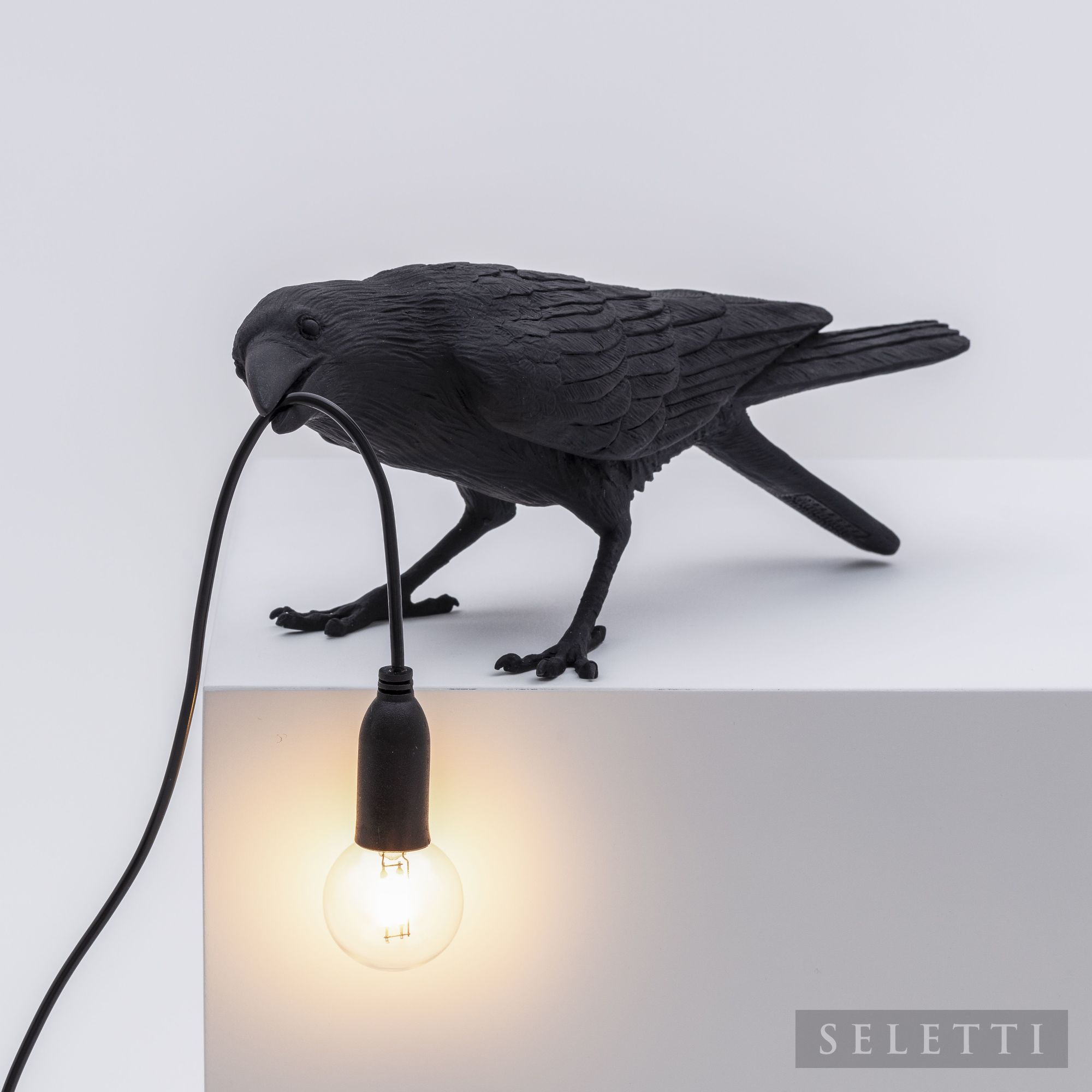 Bird Lamp Playing black Seletti