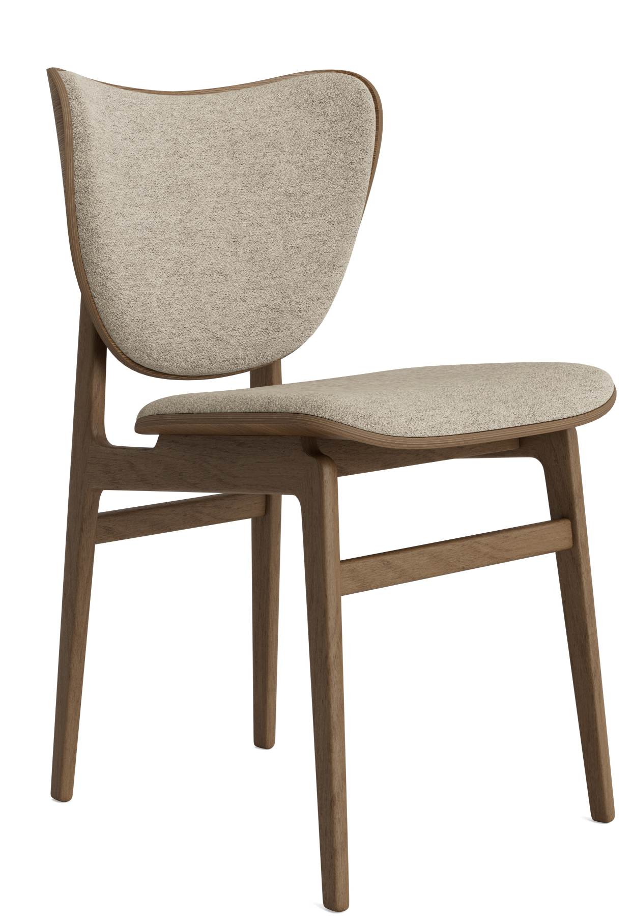 Norr11 Elephant Dining Chair mit Stoffbezug, Holzrahmen, moderner Esszimmerstuhl.