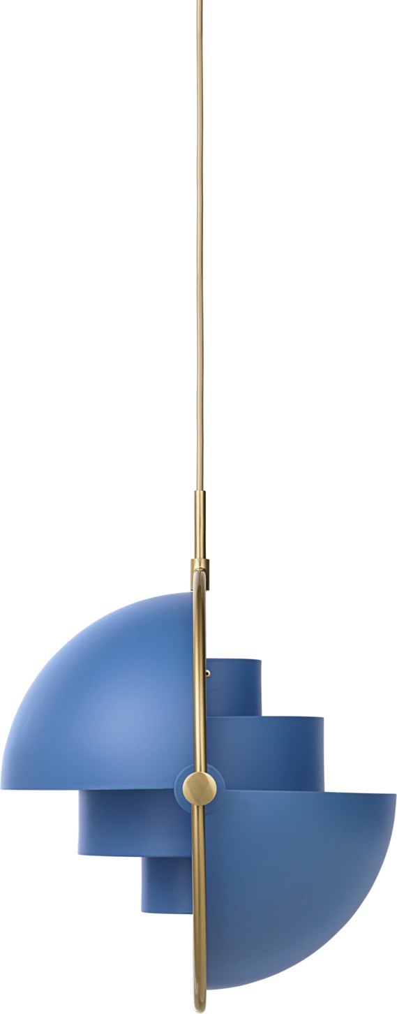 Multi-Lite pendant lamp Blue / Brass Gubi Multi-Lite pendant lamp Blue / Brass Gubi