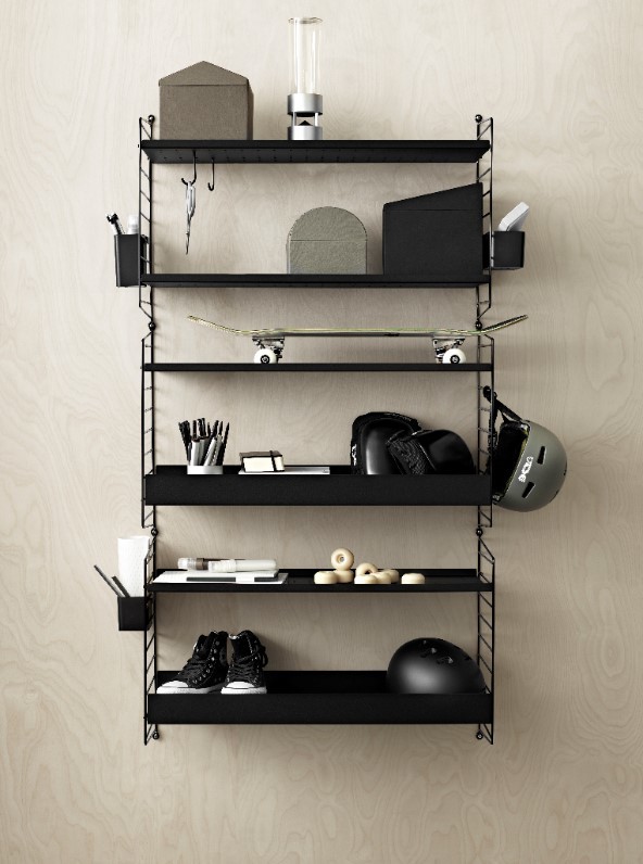 Single Piece Metal Shelf Low Edge W 58 cm String Furniture   