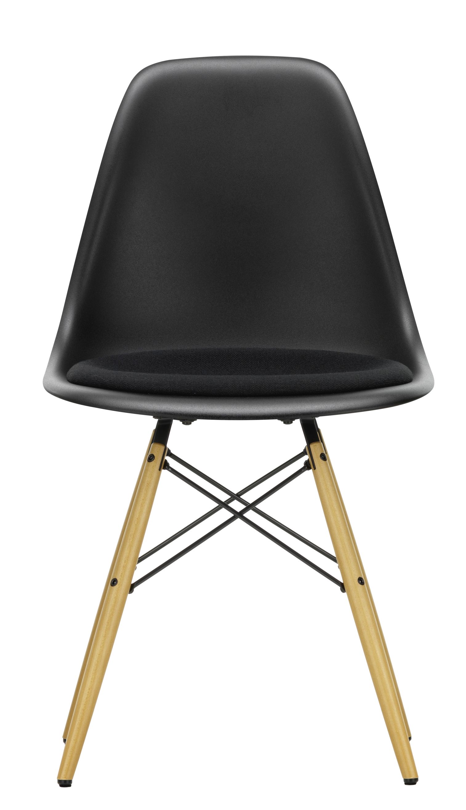 Eames Plastic Side Chair DSW Chair Vitra Maple yellowish-Deep black