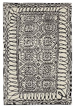 Black on White Estambul Carpet Nanimarquina