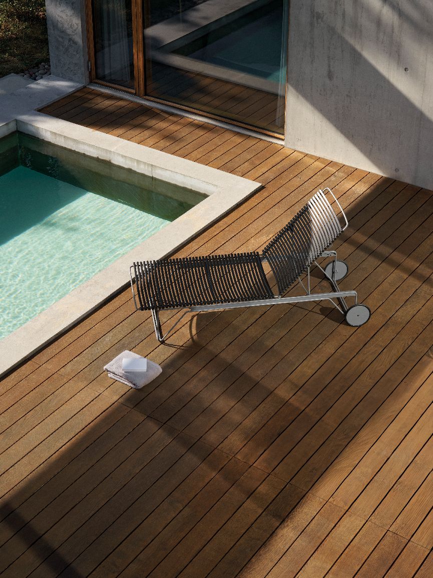 Click Adjustable Chaise Longue sun lounger Outdoor HOUE