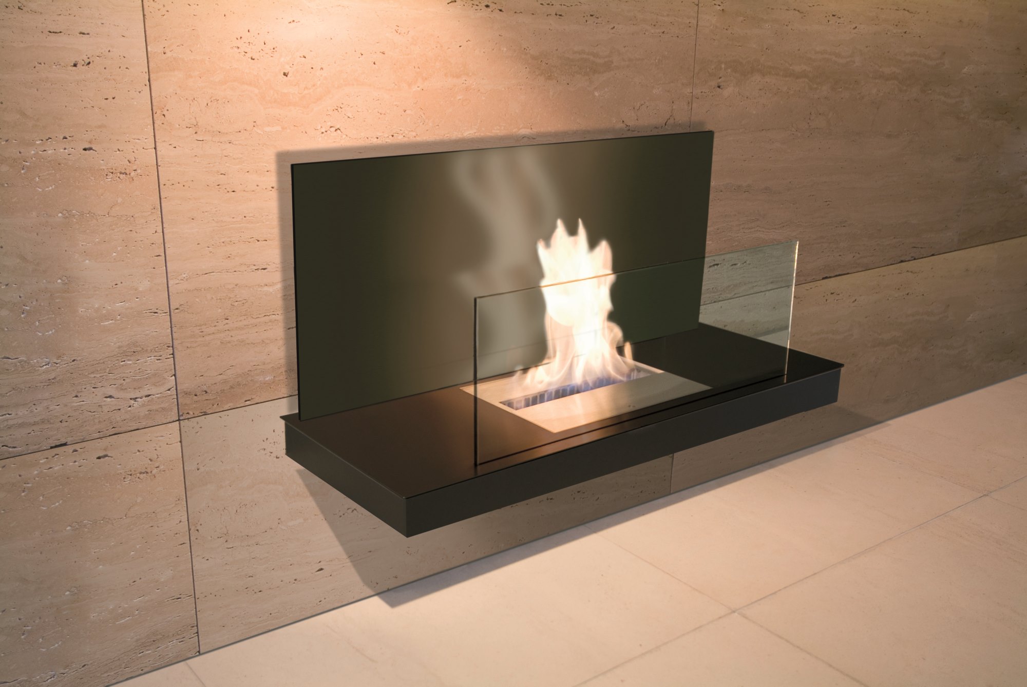 Wall Flame 2 Ethanol Fireplace Radius