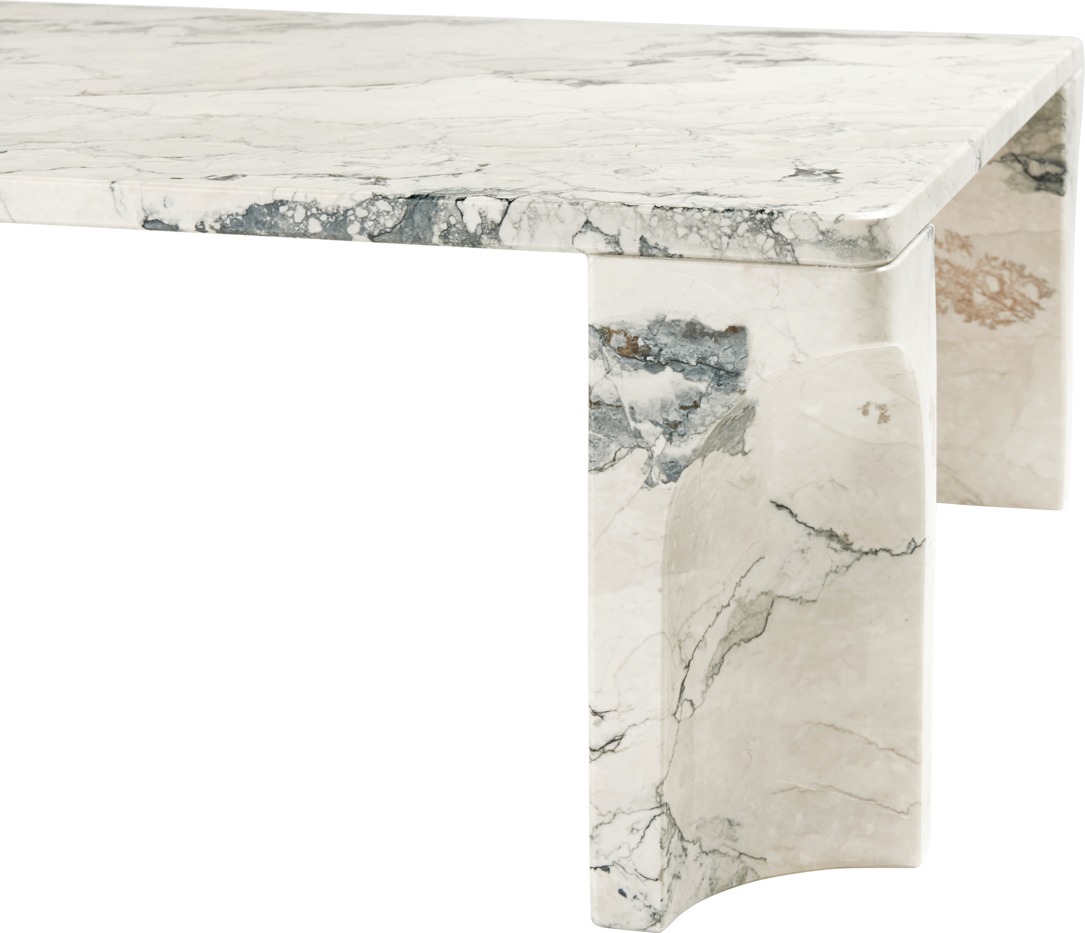 Doric Rectangular Coffee Table Electric Grey Gubi