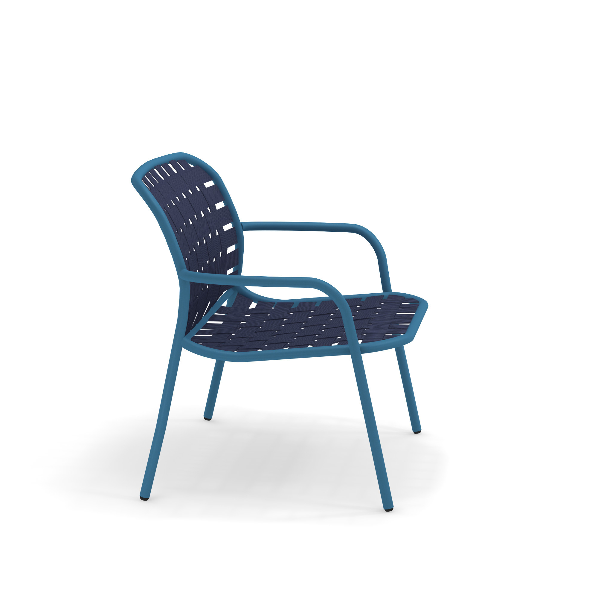 Yard Lounge Chair Sessel Emu mattweiß - braun