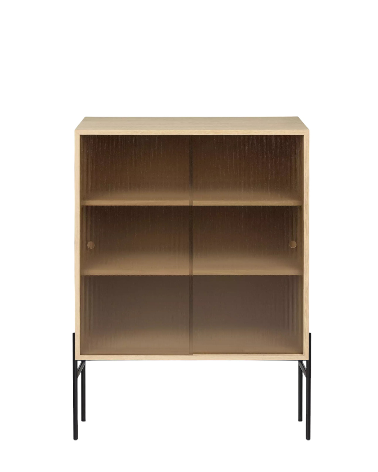 Hifive glass cabinet High W75cm light oak Northern