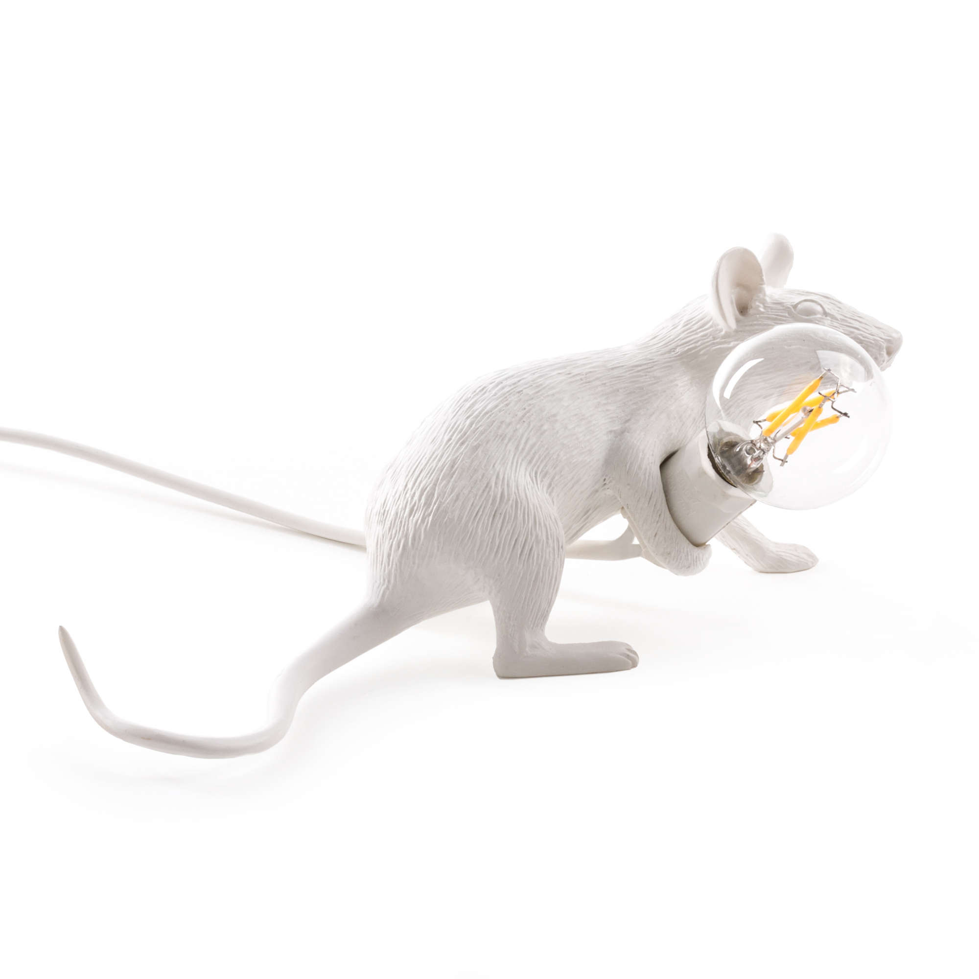 Mouse Lamp table Lamp white with USB Seletti 