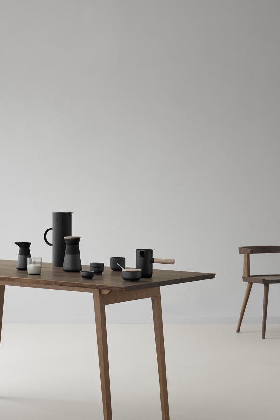 Theo Tea Mug with Coaster Black Stelton SINGLE PIECES