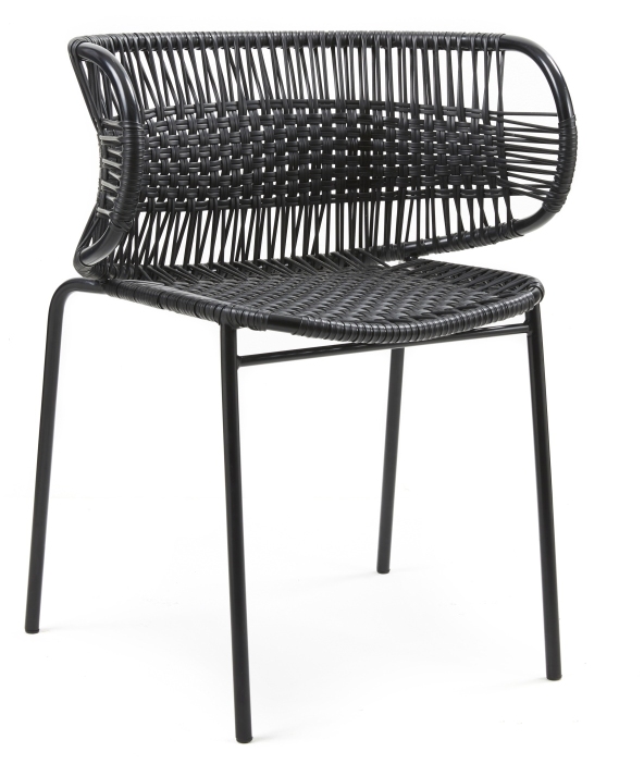 Cielo Stacking Armchair Stackable Armchair Outdoor ames Black - Black