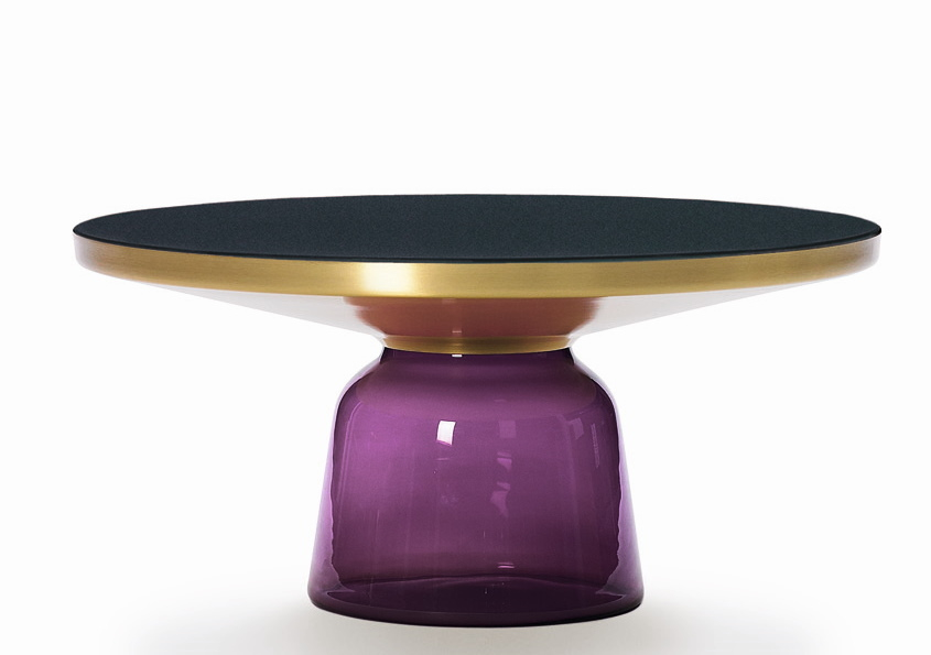 Bell Coffee Table Brass ClassiCon Amethyst-purple
