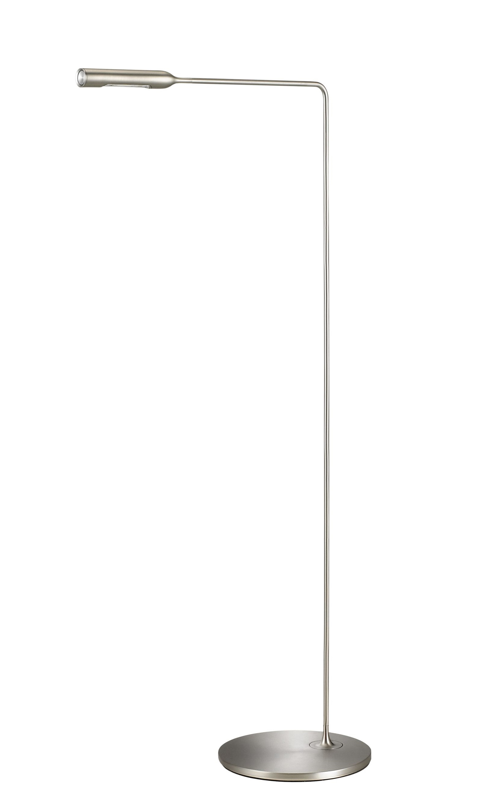 Flo Lounge floor lamp brushed nickel Lumina
