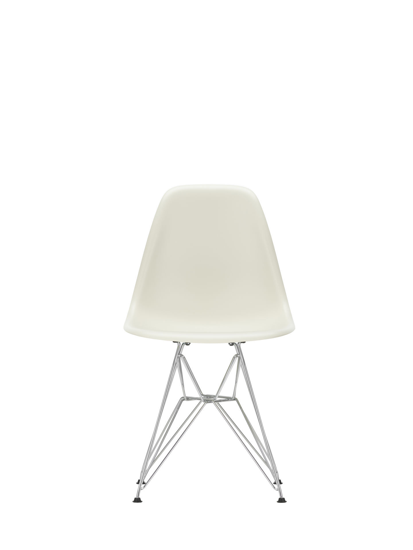 Eames Plastic Side Chair DSR Chair Vitra Black-Light Grey