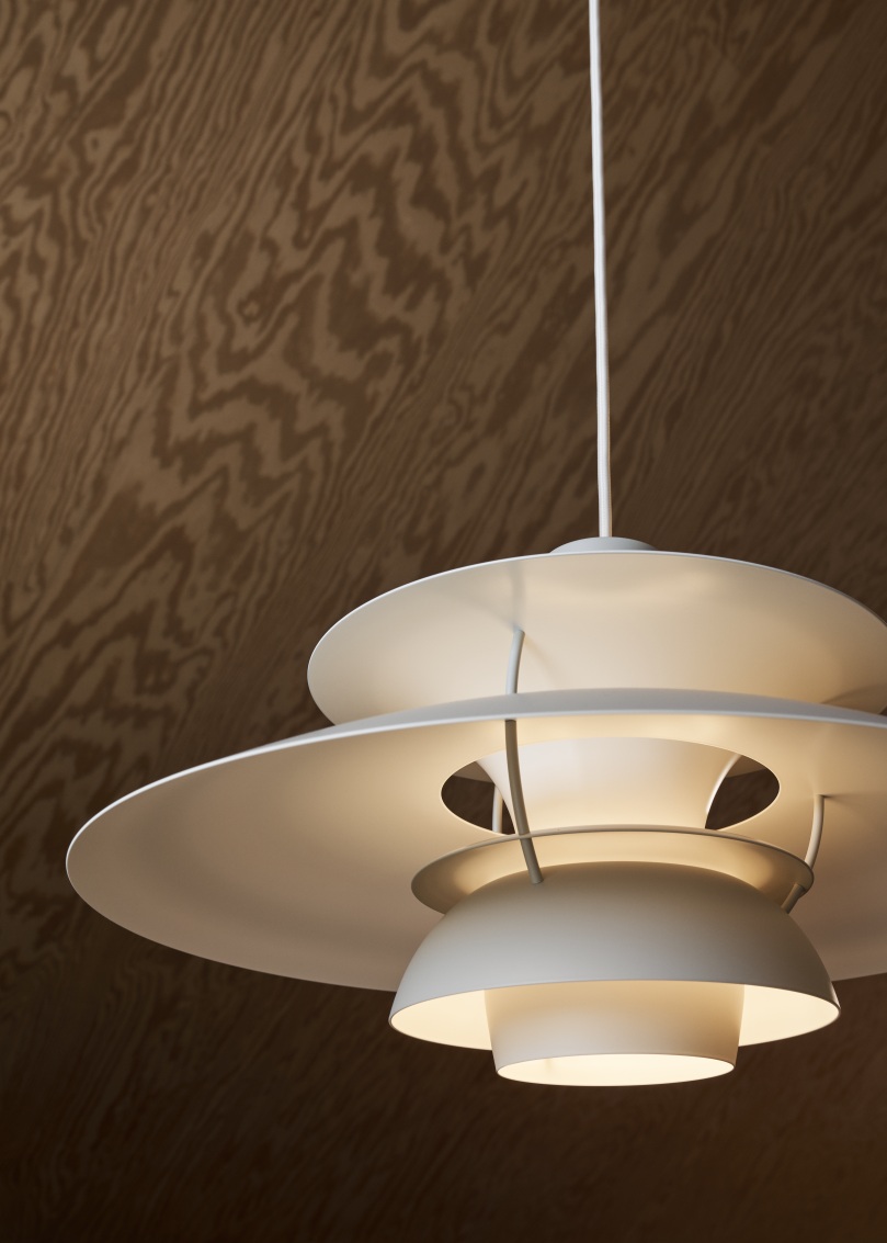 PH 5 Monochrome Pendant light Louis Poulsen Pale Blush