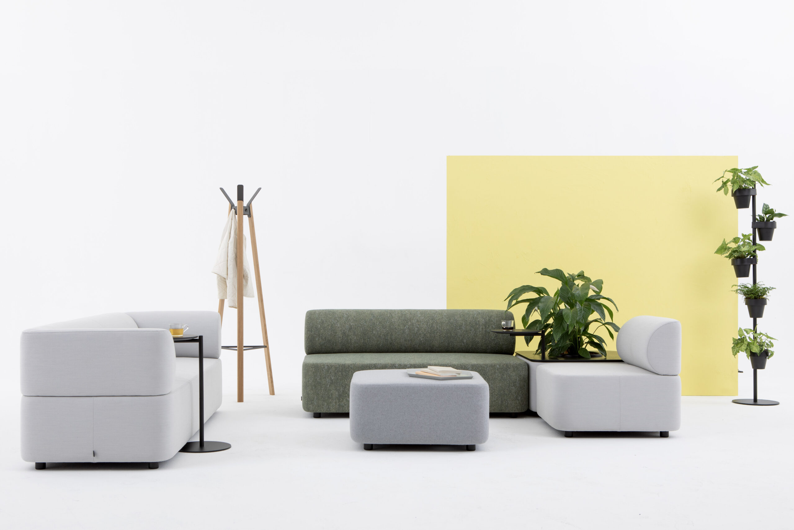 Mezza seating element with backrest Sofa Cascando 