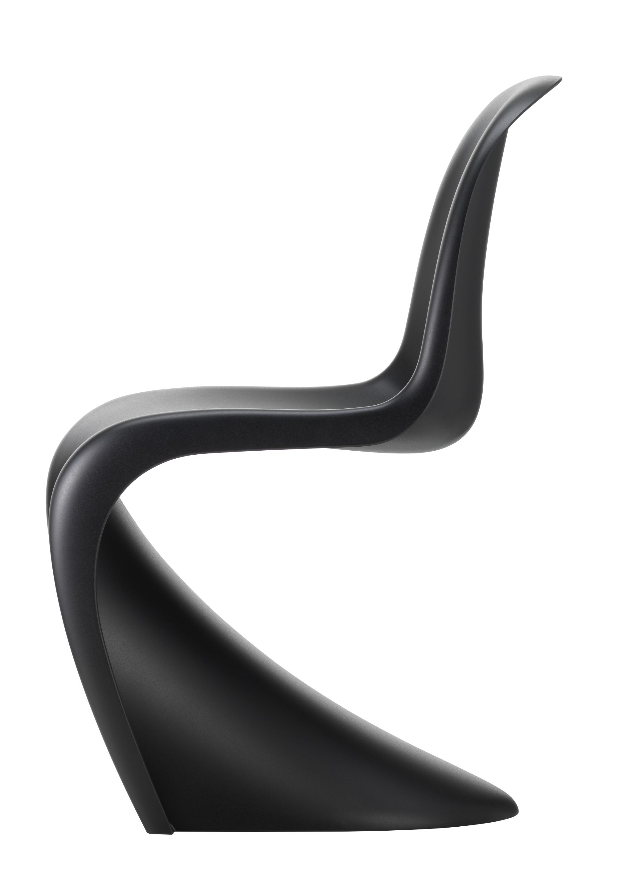 Panton Chair Plastic Vitra Deep black NEW HEIGHT