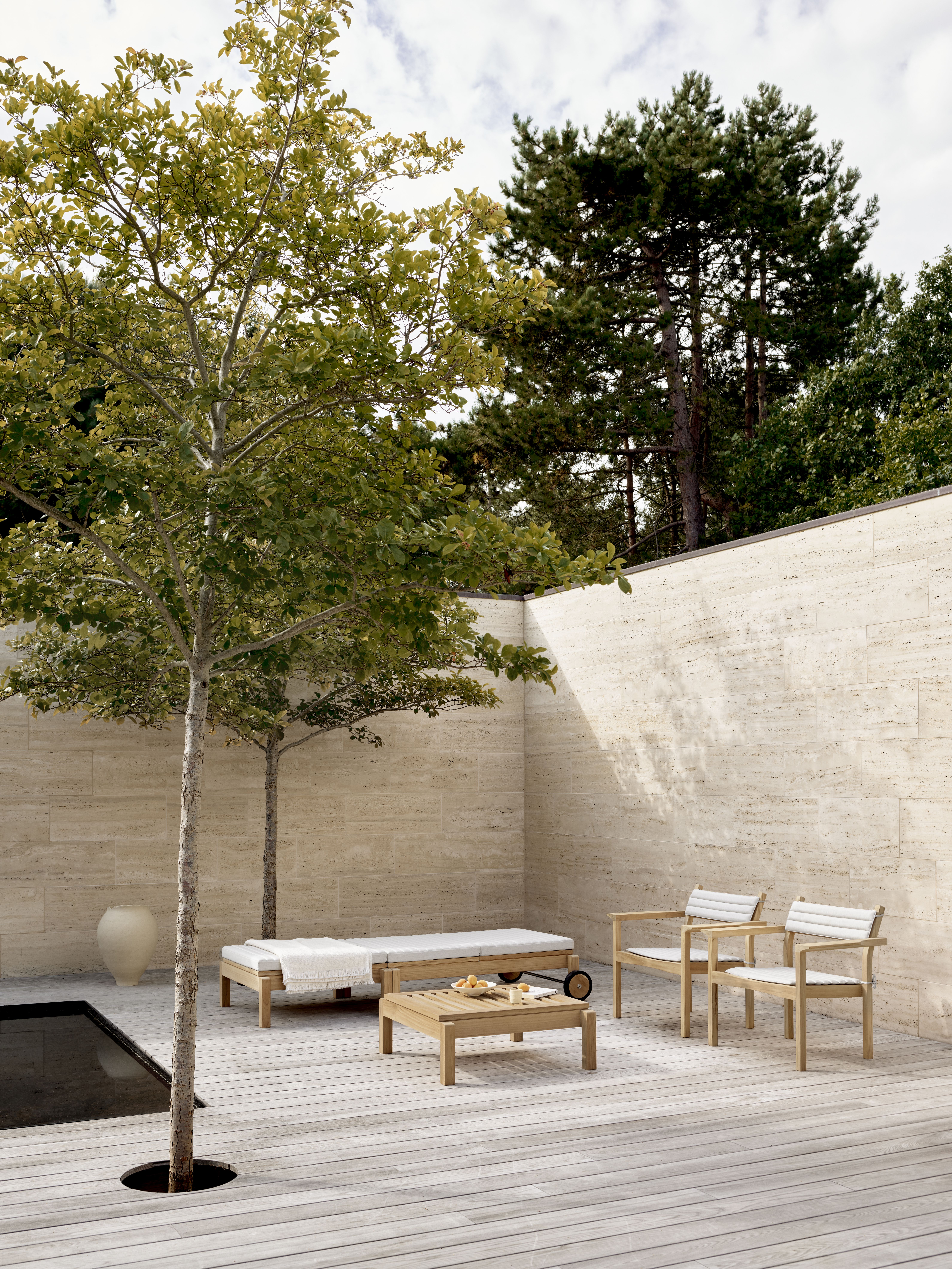 AH604 Garden Lounger Teak Outdoor Carl Hansen & Søn